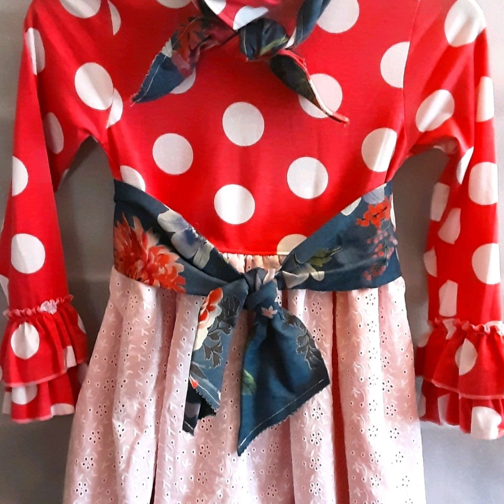 T-shirt Dresses:  melon polkadot